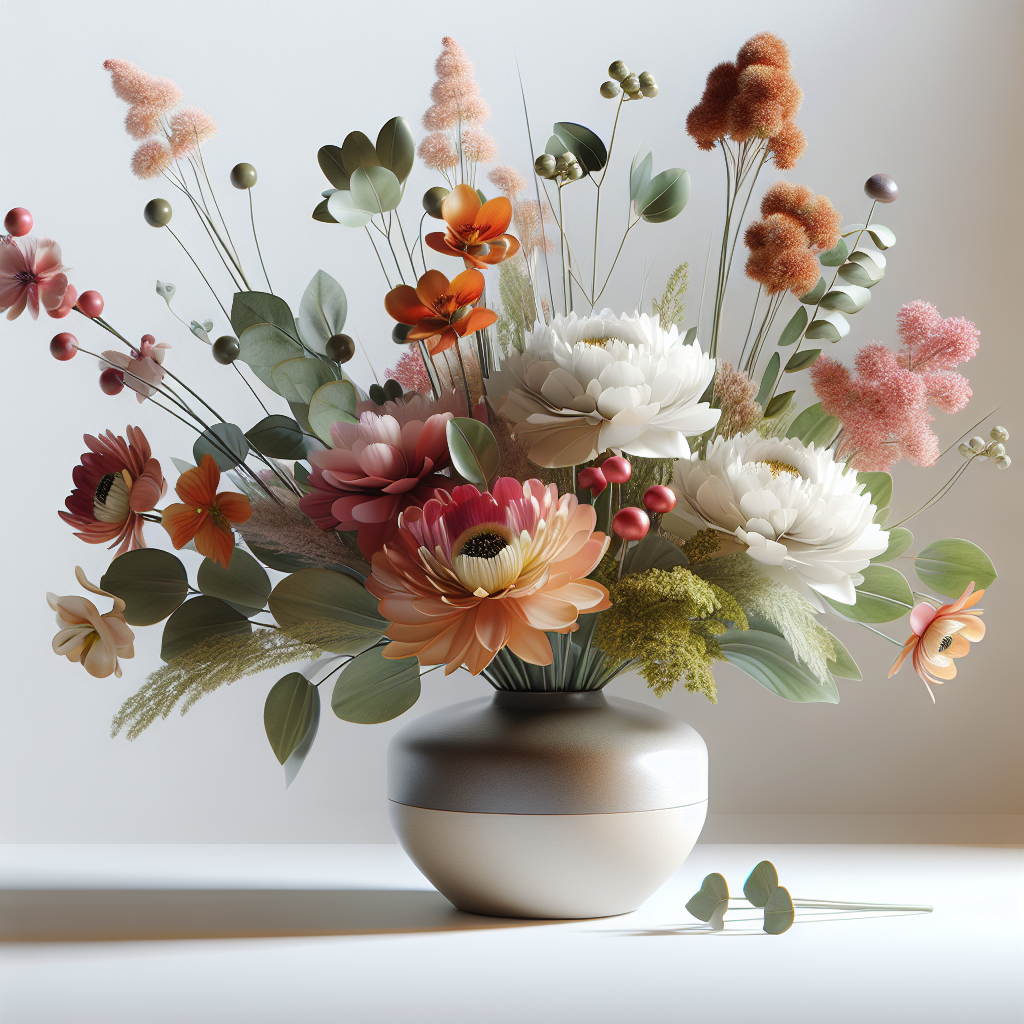 Realistic stock image of modern floral arrangement